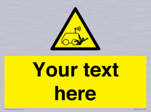 Custom warning run over by operator controlled machine